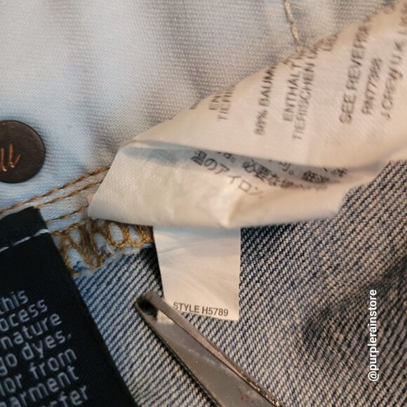 Madewell Jeans Size 27 Skinny 9" High Rise Tummy Control Ontario Wash H5789 - Picture 7 of 13